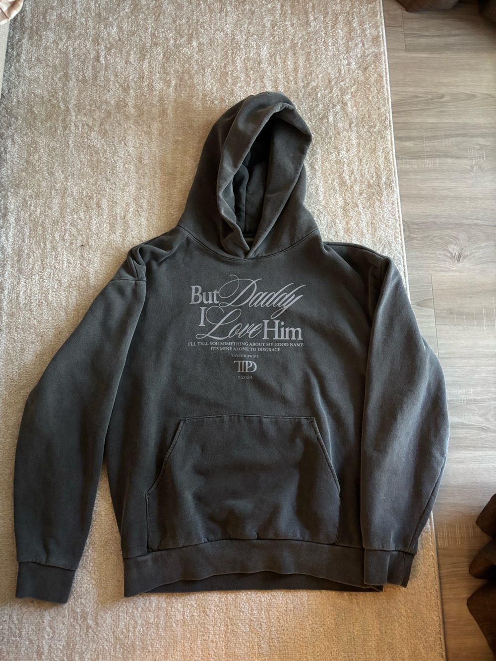 Taylor Swift Charcoal 'But Daddy I Love Him' Crewneck Sweatshirt